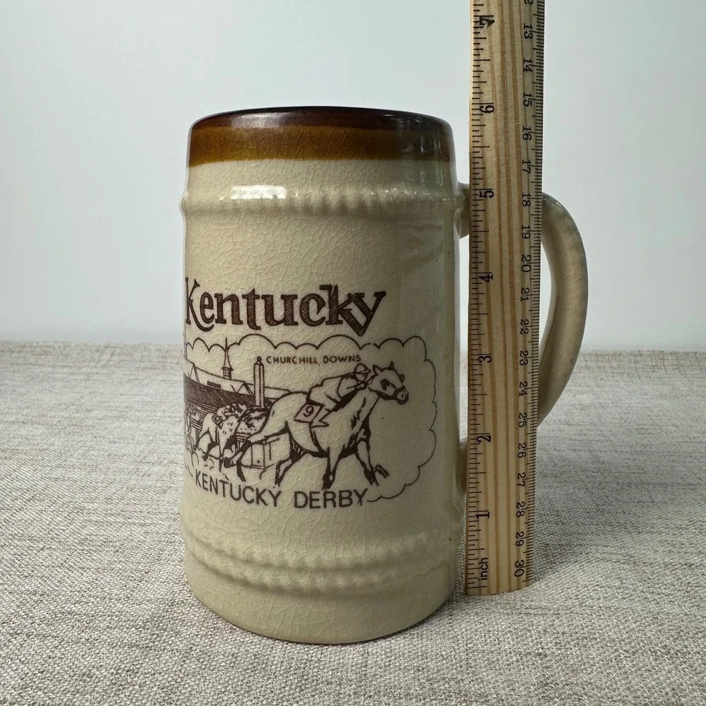 Vintage Kentucky Derby Churchill Downs Stoneware Mug